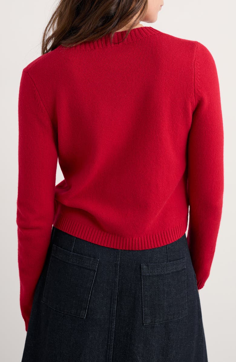 Seasalt Cornwall Tern Tide Merino Wool Blend Cardigan, Alternate, color, Knit Melange Carmine