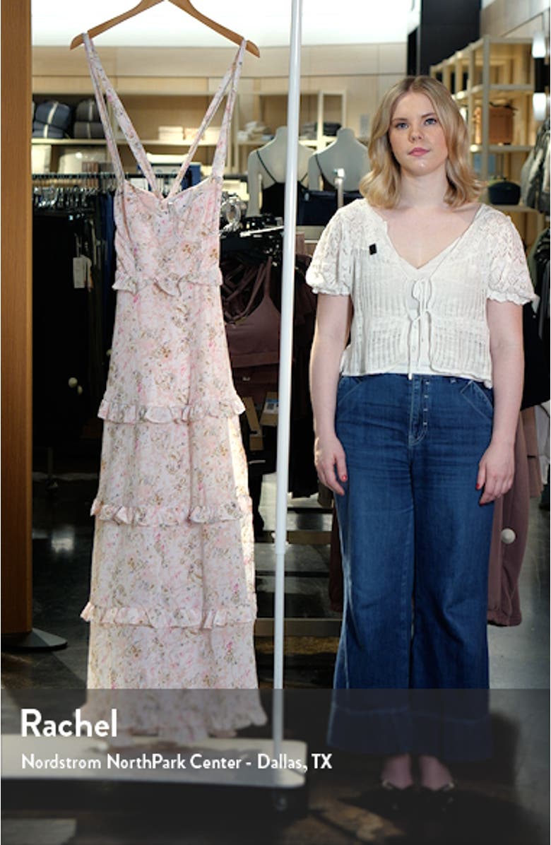 Lillee Floral Print Tiered Maxi Dress, sales video thumbnail