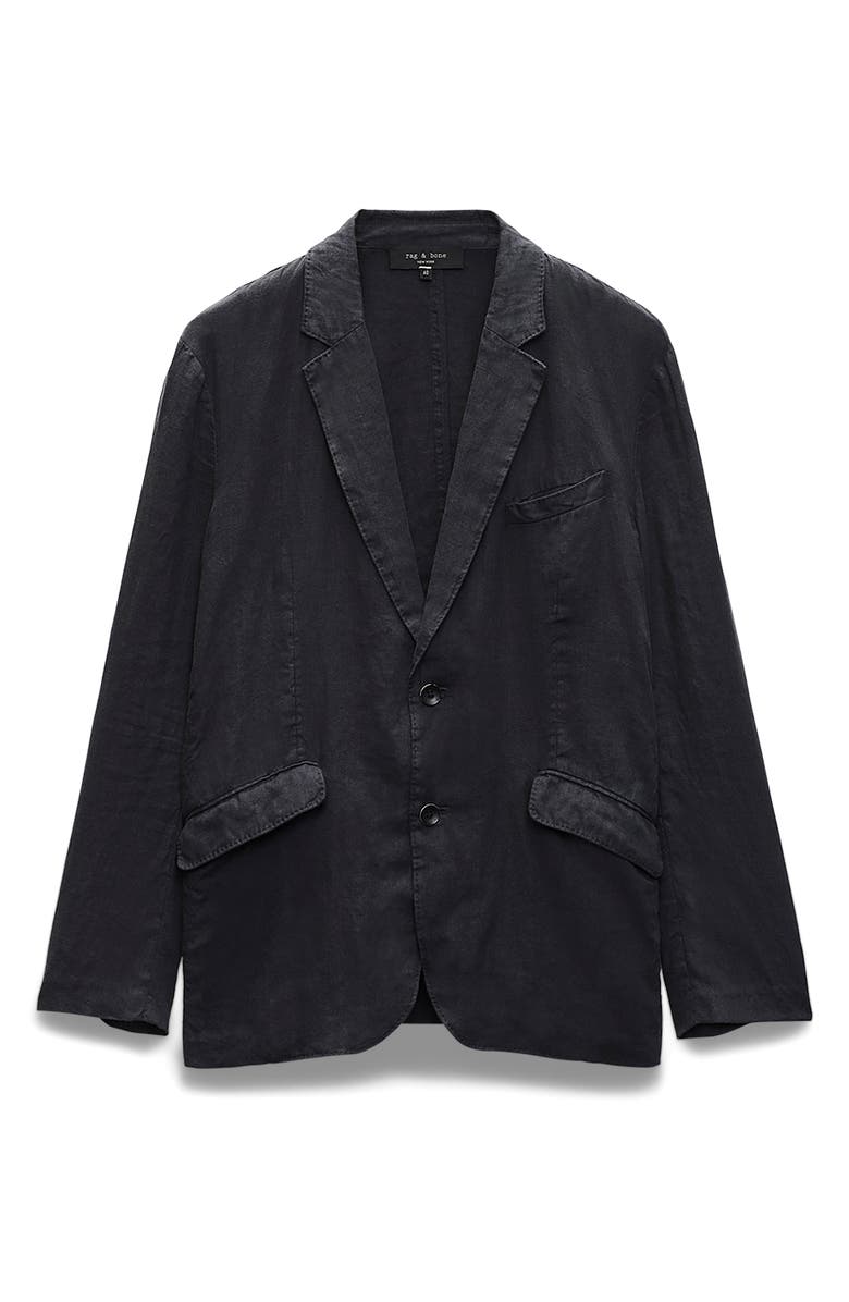 rag & bone Butler Patch Pocket Linen Sport Coat, Alternate, color, Black