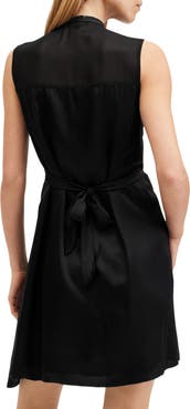 AllSaints Jayda Wrap Front Asymmetic Shift Dress