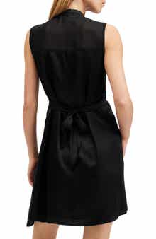 Jayda Wrap Front Asymmetic Shift Dress