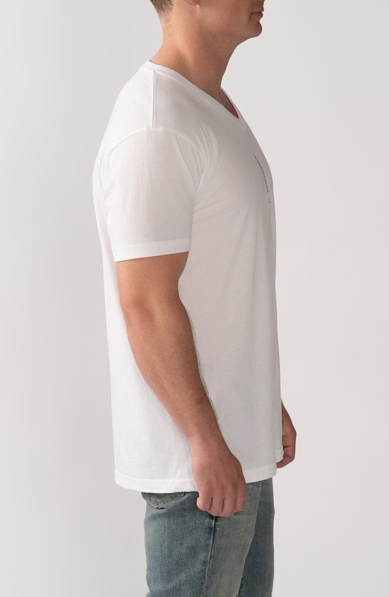 BORED REBEL Groomsman V-Neck Graphic Undershirt, Alternate, color, White