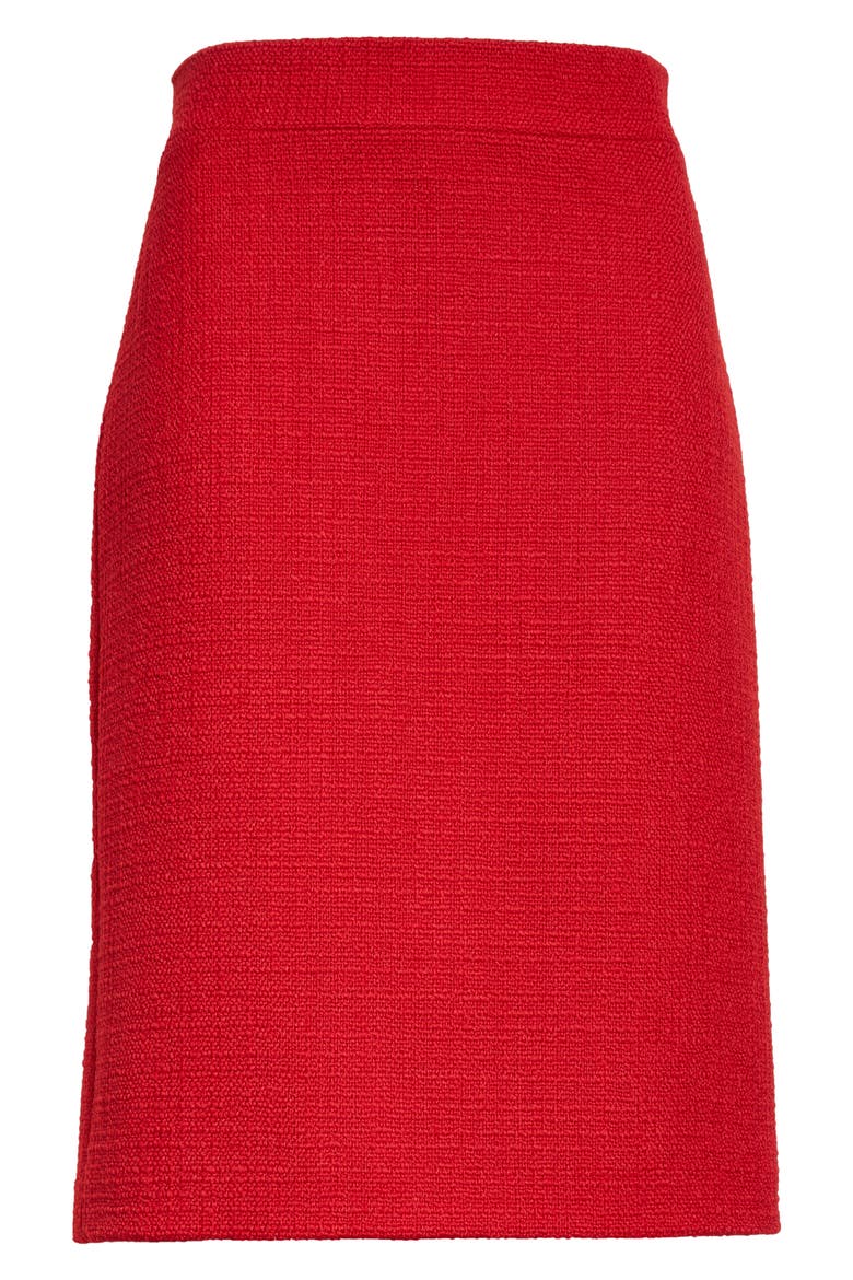 Virgin Wool Blend Tweed Pencil Skirt, Alternate, color, PINK