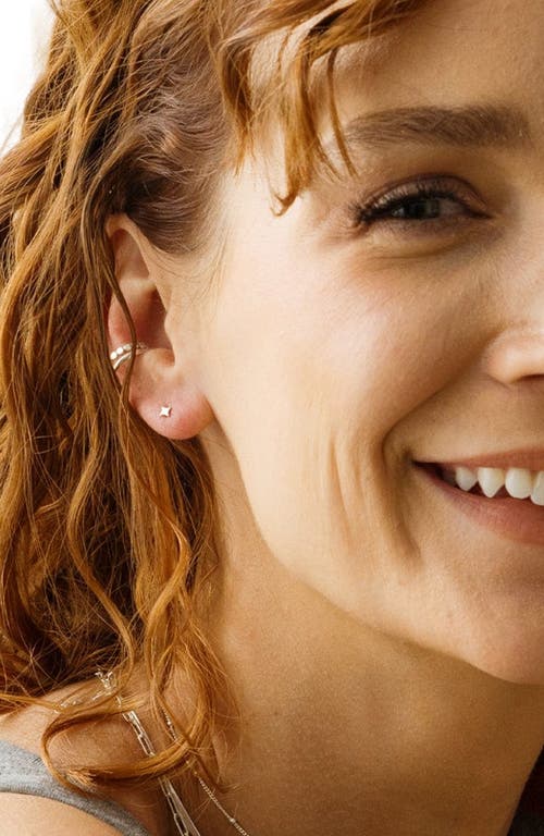 Made By Mary Star Stud Earrings In Silver
