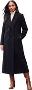 Jessica London Long Shawl Collar Wool Coat