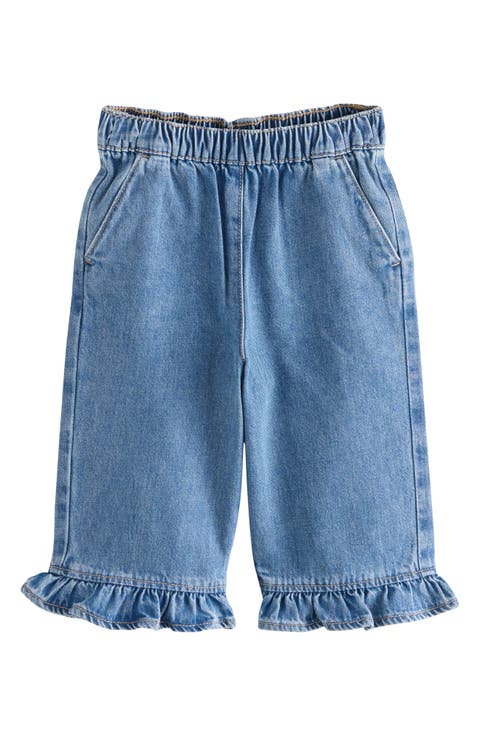 Kids' Wide Leg Frill Hem Jeans