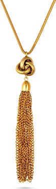 CHRISTINA CARUSO Tassel Knot Pendant Necklace