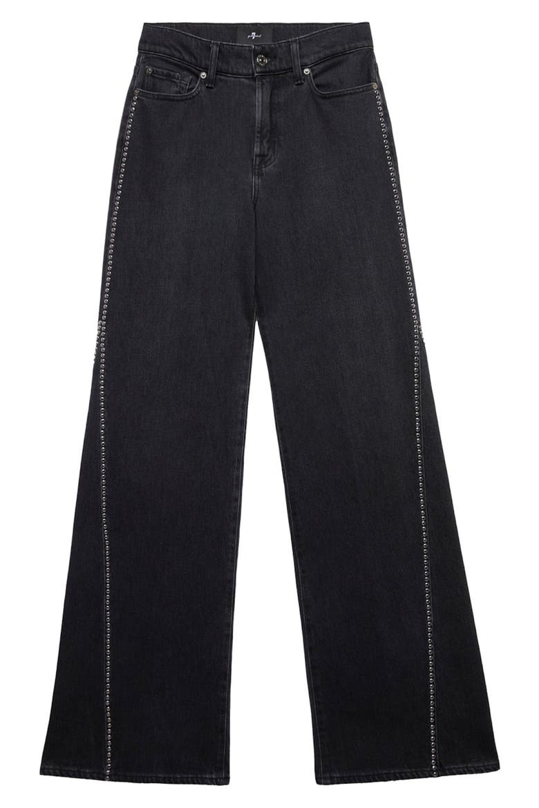 Lotta Seamed Patch Pocket Wide Leg Jeans, Alternate, color, NOCTURNE