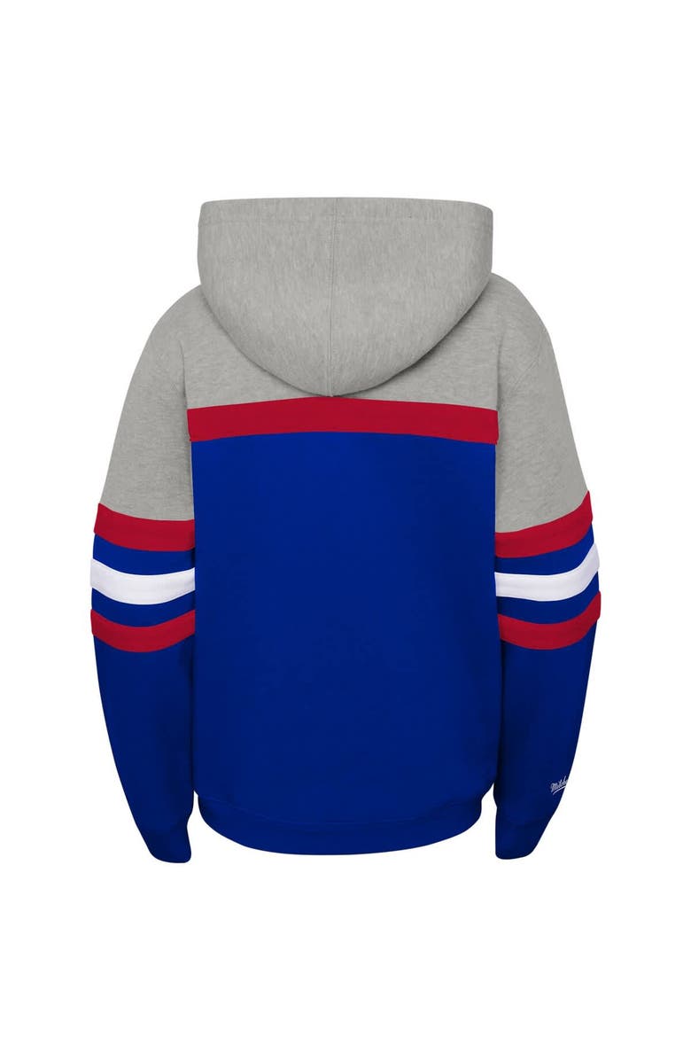 Mitchell & Ness Youth Mitchell & Ness  Royal Buffalo Bills Throwback Head Coach Pullover Hoodie, Alternate, color, 