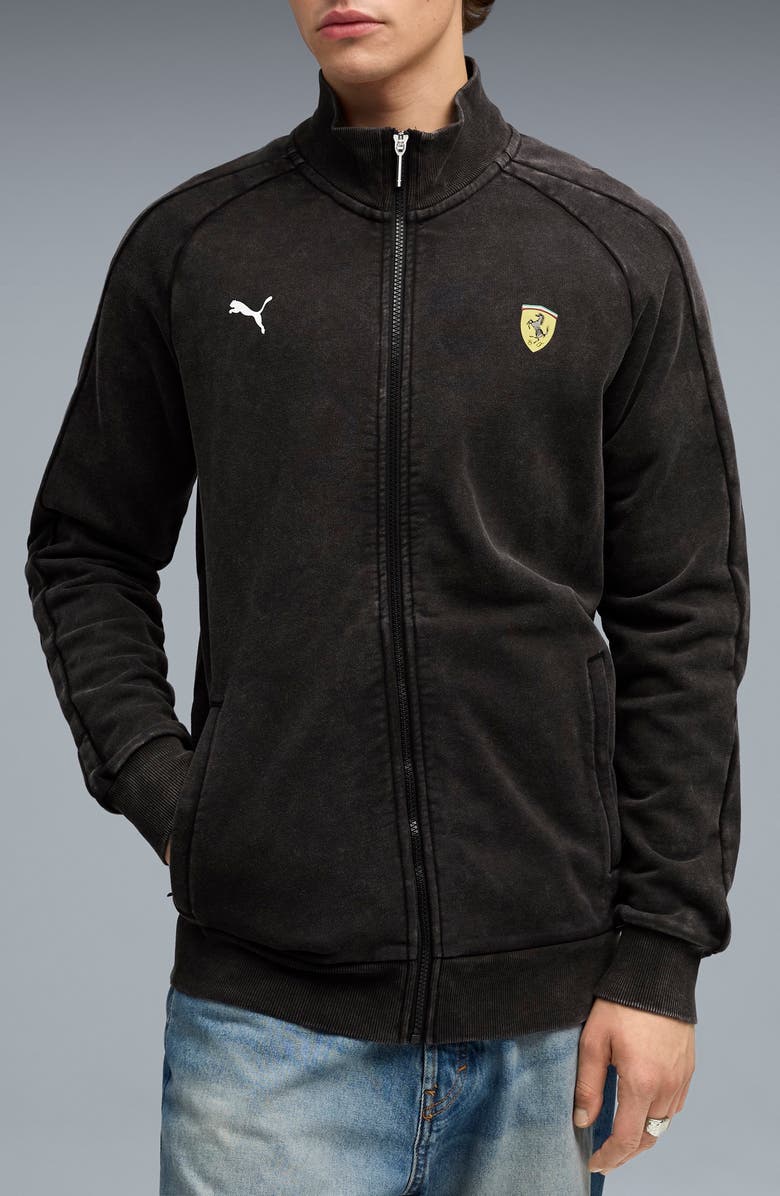 PUMA Ferrari T7 Cotton Jacket, Main, color, Puma Black