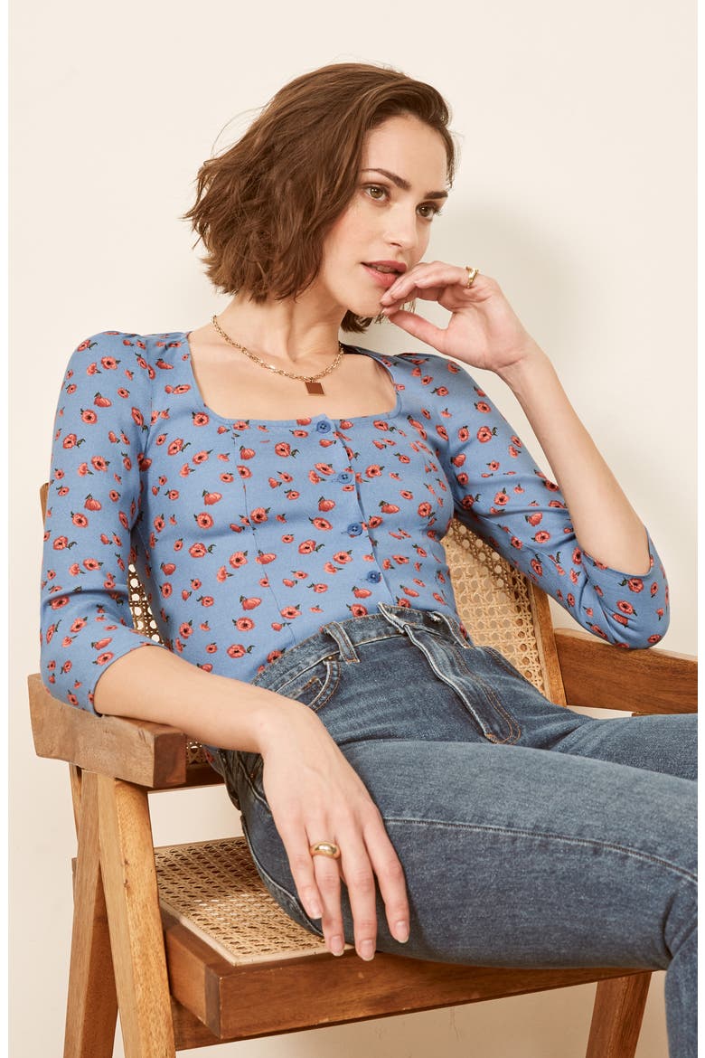 Jorja Square Neck Top, Alternate, color, LULU