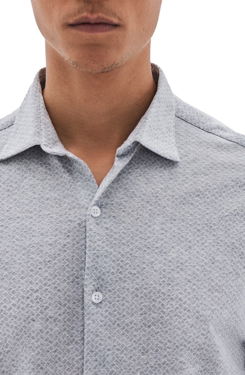 Robert Barakett Pambrun Knit Button-Up Shirt, Alternate, color, Grey