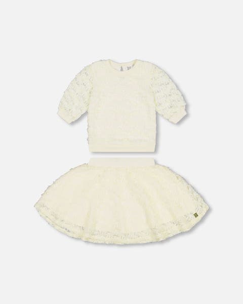 Deux Par Deux Eyelet Dress - White