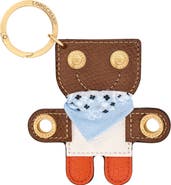Longchamp Les Champs Leather Key Ring