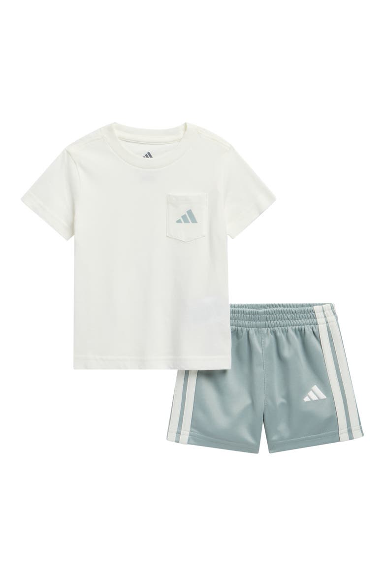 Logo Pocket T-Shirt & Mesh Shorts Set, Main, color, OFF WHITE