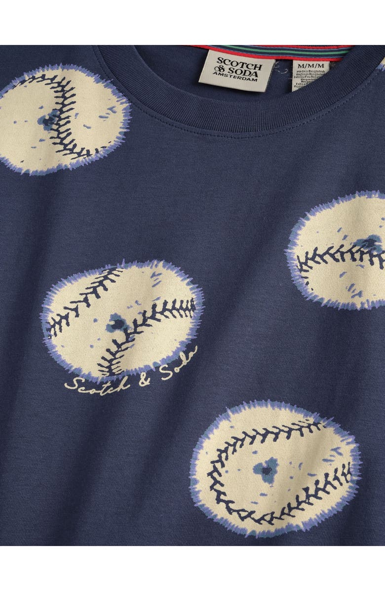 Scotch & Soda Kids' Baseball Print T-Shirt, Alternate, color,