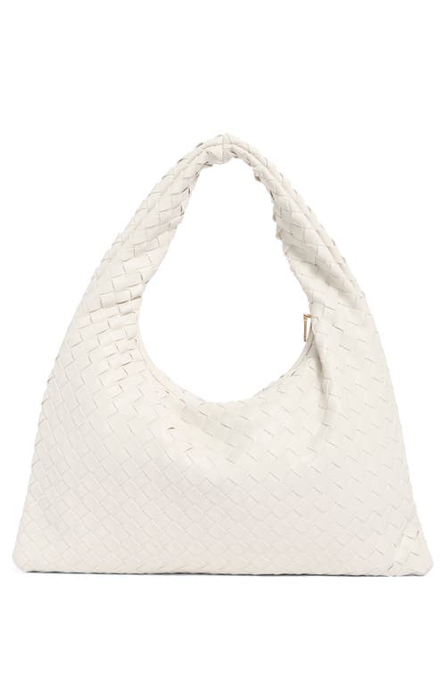 Urban Expressions Handbags Woven Hobo Shoulder Bag In Ivory
