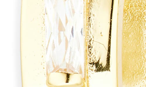 Argento Vivo Cubic Zirconia Wide Huggie Hoop Earrings In Gold