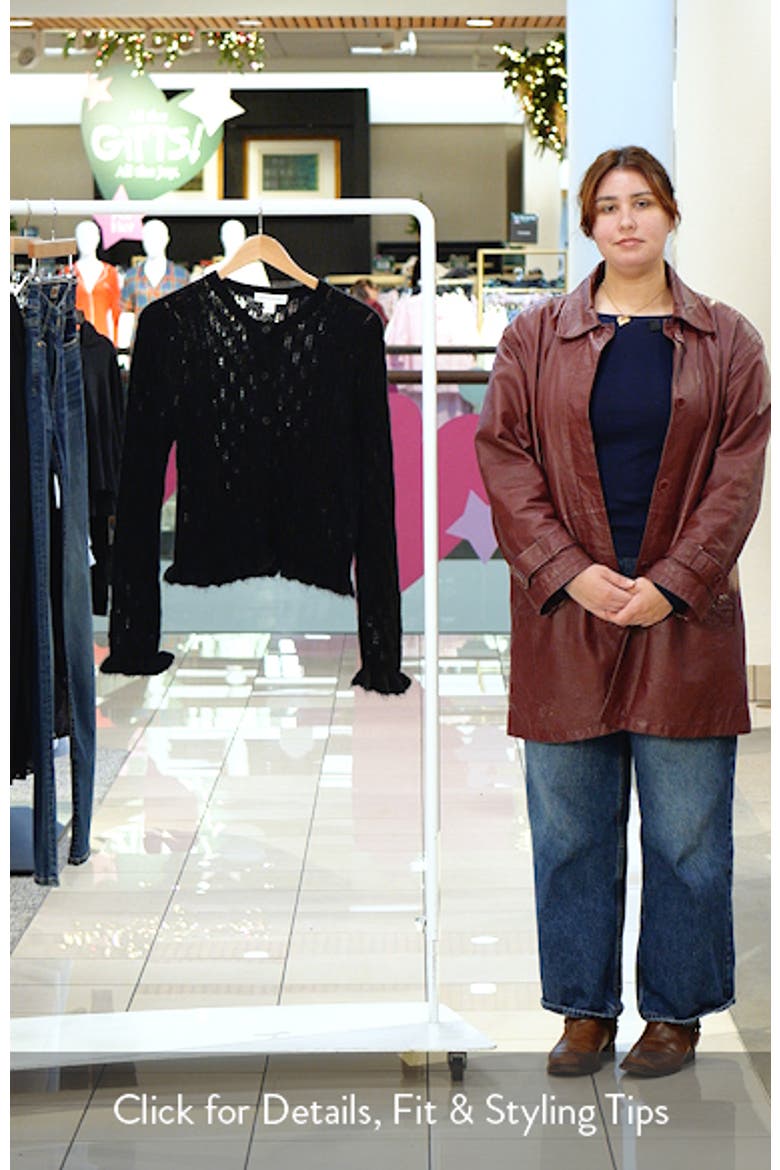 Pointelle Ruffle Edge Cardigan video
