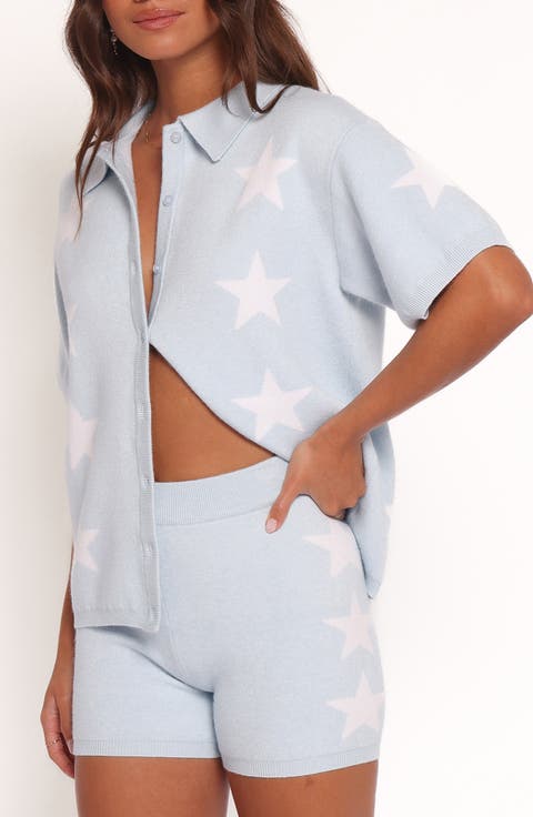 Lela Collared Short Sleeve Cardigan