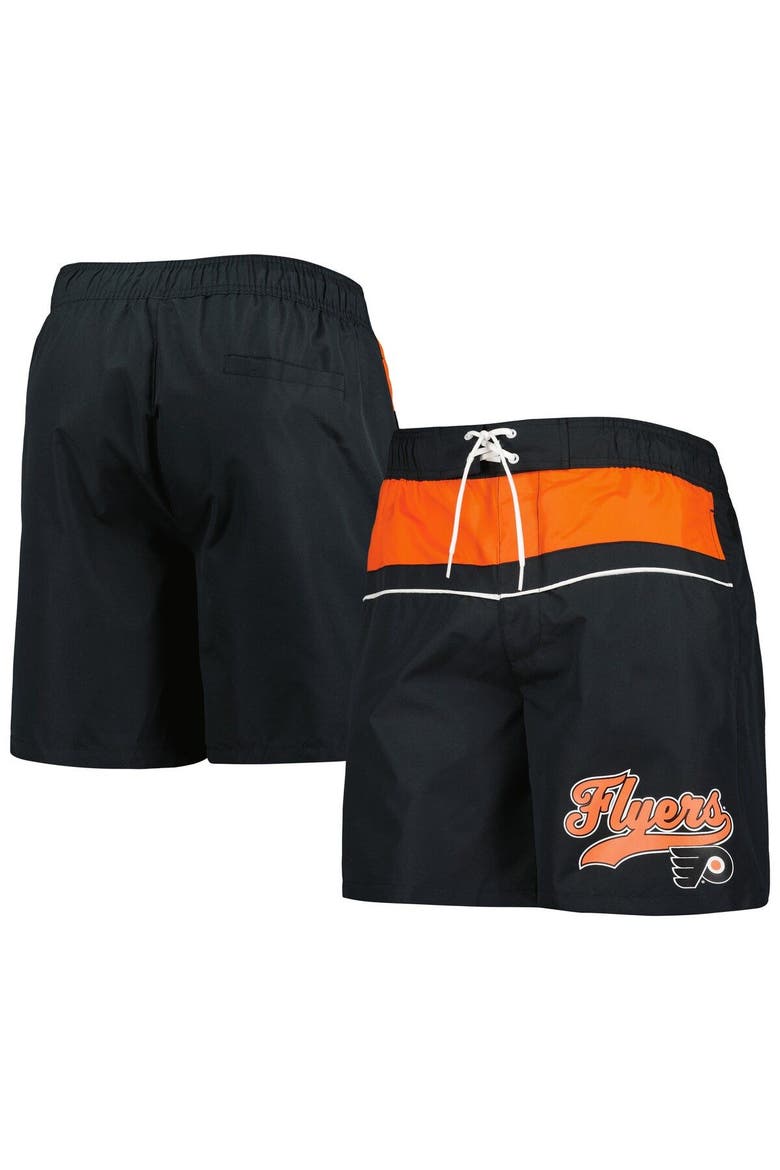 Men's Starter Black Philadelphia Flyers Freestyle Volley Swim Shorts, Main, color, Black