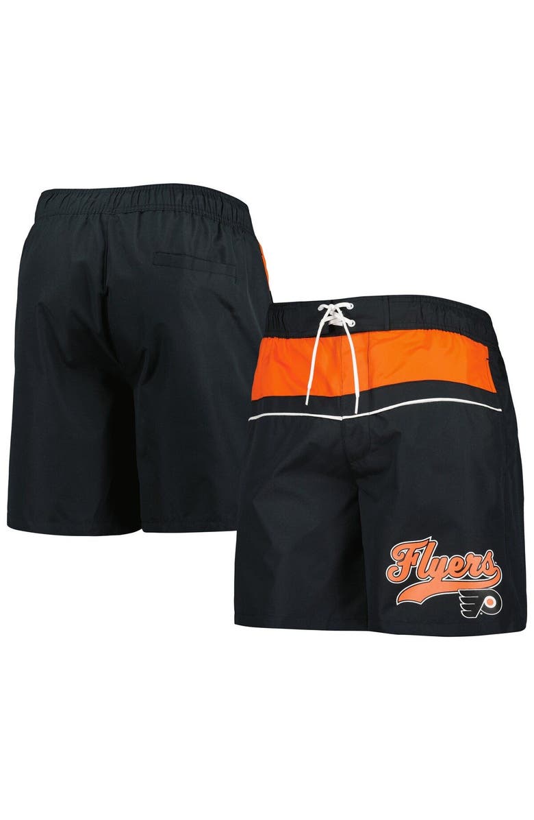 STARTER Men's Starter Black Philadelphia Flyers Freestyle Volley Swim Shorts, Main, color, Black