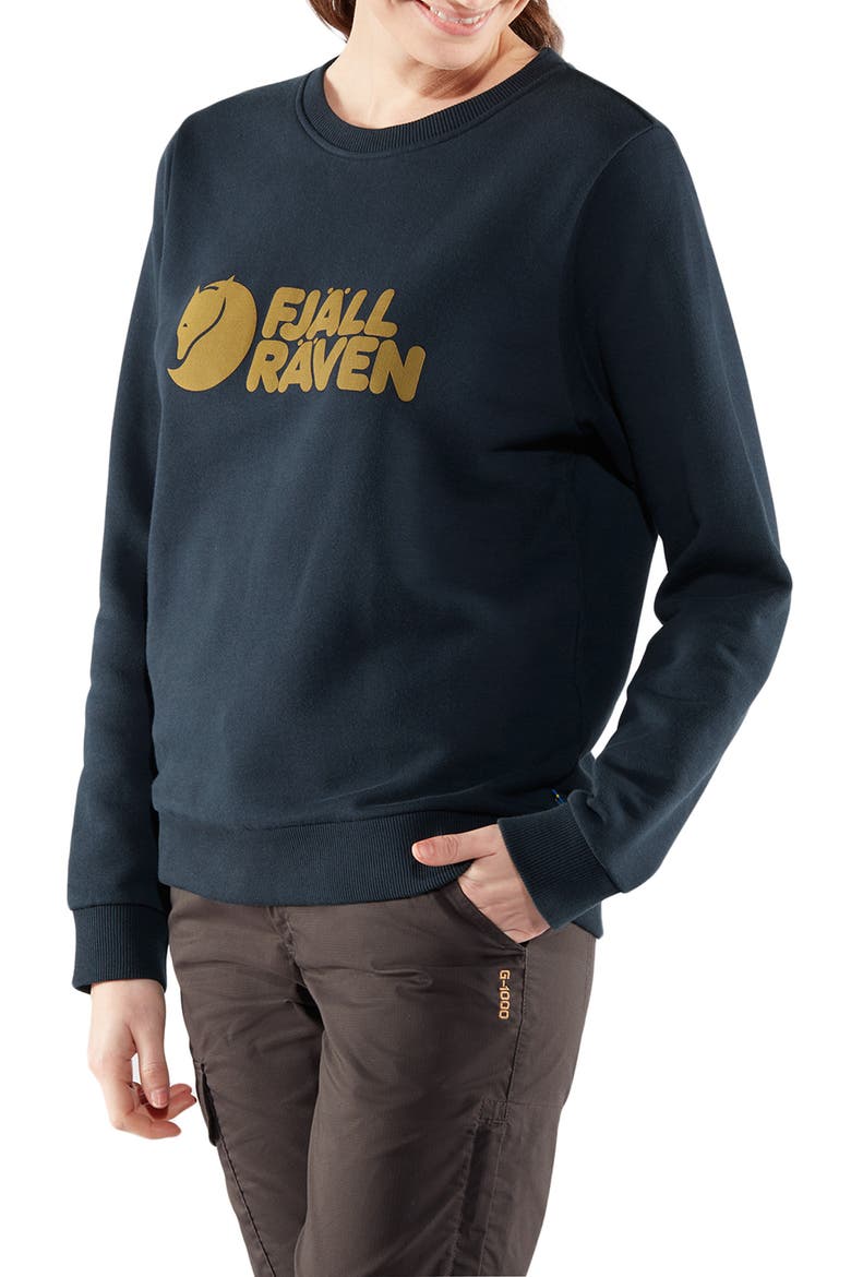 Organic Cotton Graphic Logo Sweatshirt, Main, color, DARK NAVY