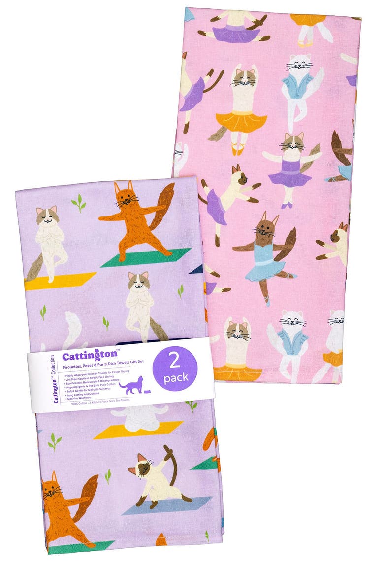 Cat Kitchen Towels - Pirouettes, Poses, and Purrs, Alternate, color, Pirouettes, Poses, and Purrs