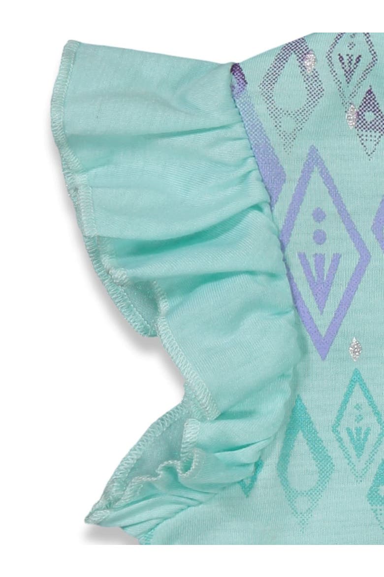 Frozen T-Shirt & Bike Shorts Set, Alternate, color, Blue