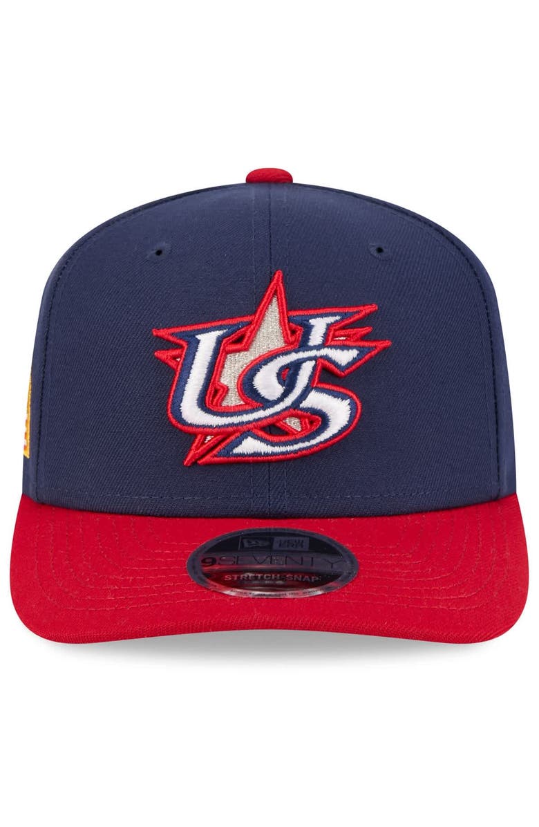 New Era Men's New Era  Navy/Red USA Baseball 2026 World Baseball Classic 9SEVENTY Adjustable Hat, Alternate, color, Navy