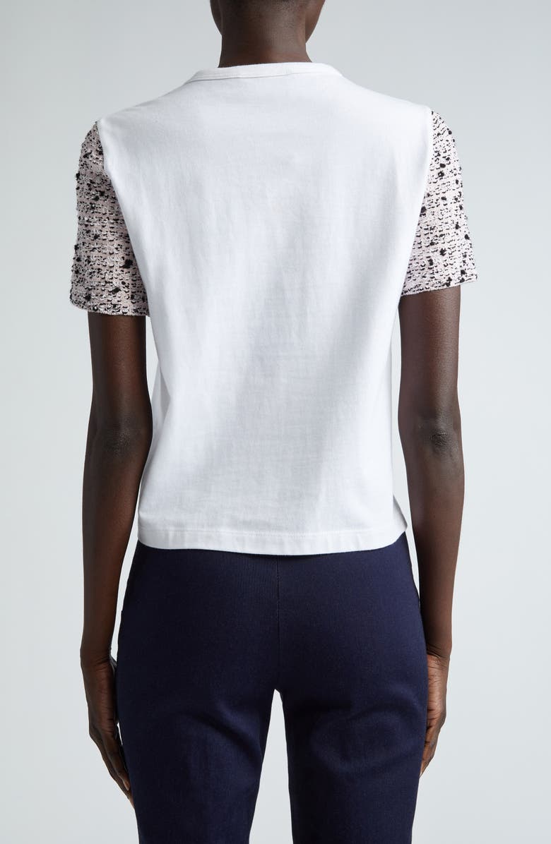 St. John Collection Donna Tweed Sleeve T-Shirt, Alternate, color, 