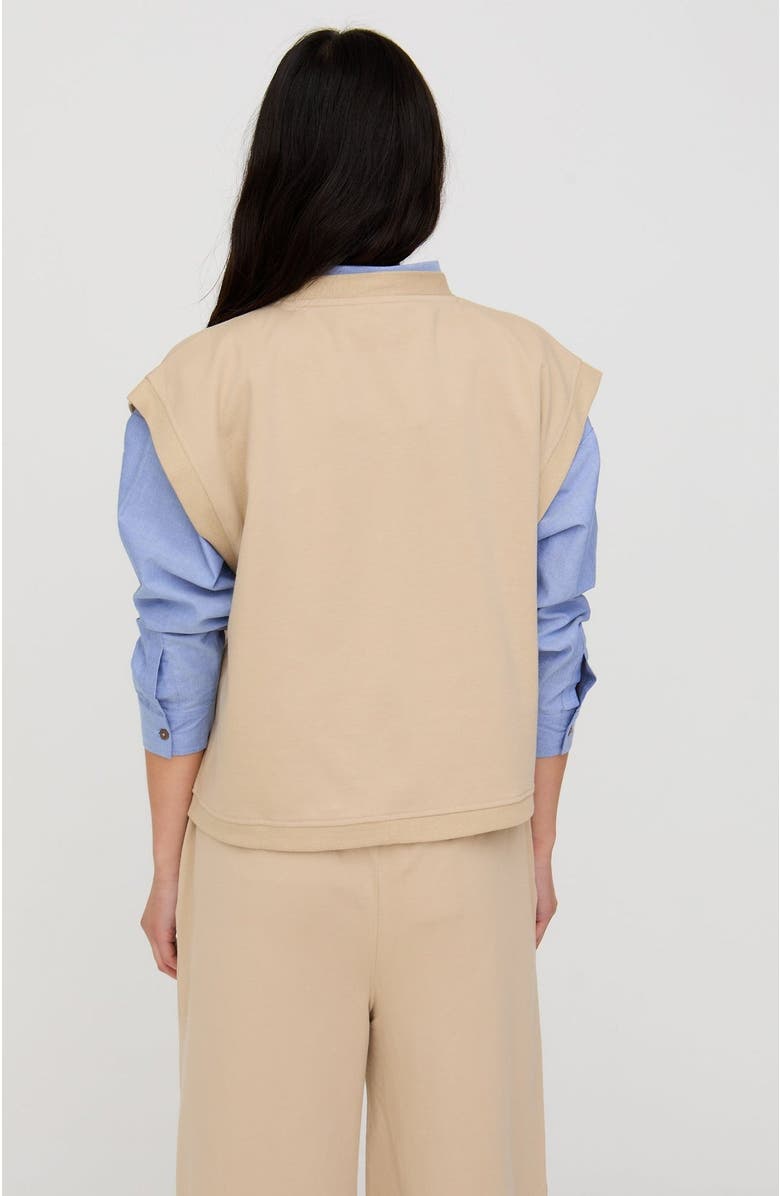 Turtledove London Organic Cotton Blythe Sleeveless Top, Alternate, color, Stone