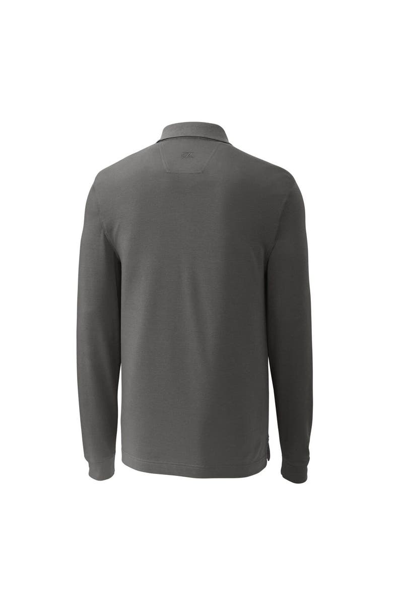 Cutter & Buck Men's Cutter & Buck Steel New Mexico State Aggies Vault Advantage Tri-Blend Pique Big & Tall Long Sleeve Polo, Alternate, color, 