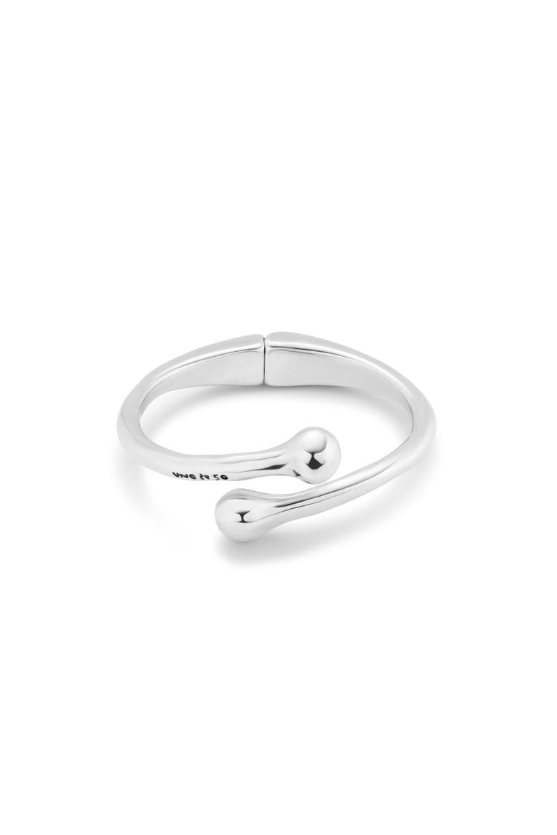 Rigid Bangle with Inner Spring, Main, color, Silver