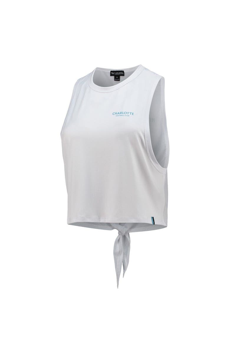 THE WILD COLLECTIVE Women's The Wild Collective White Charlotte FC Twist Back Tank Top, Alternate, color, White