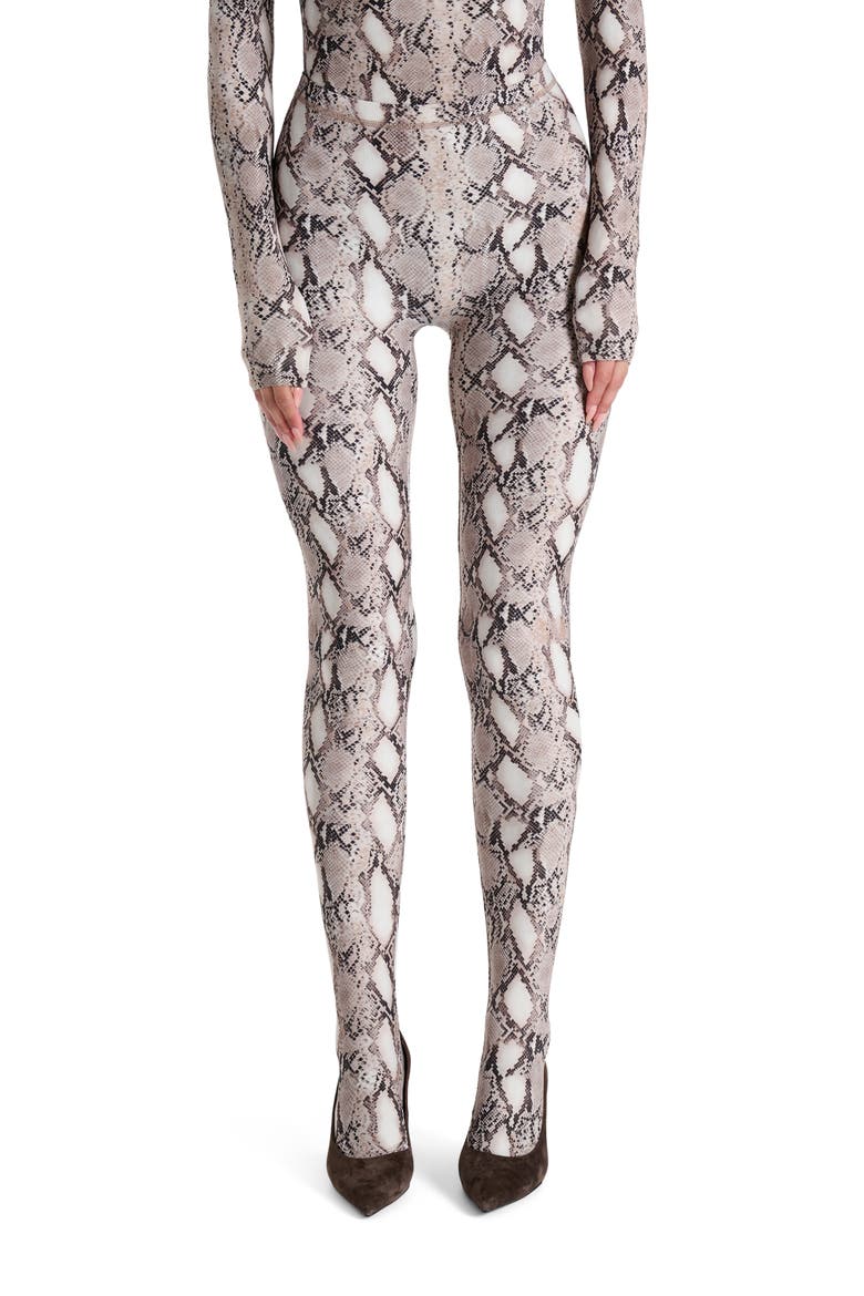 Print Toe Leggings, Main, color, SNAKESKIN