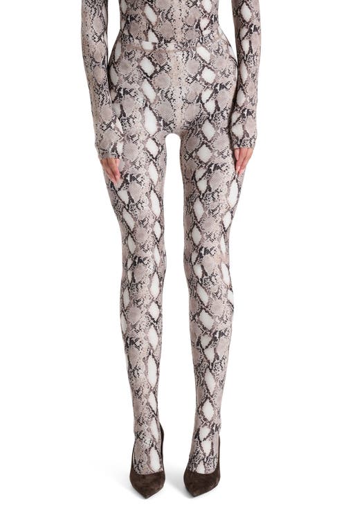 Naked Wardrobe Print Toe Leggings In Neutral
