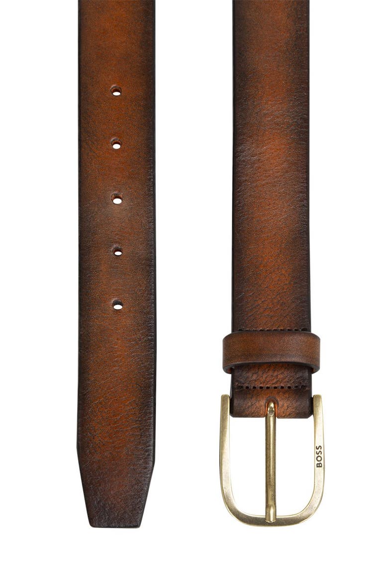 Kai Full Grain Leather Belt, Alternate, color, DARK BROWN