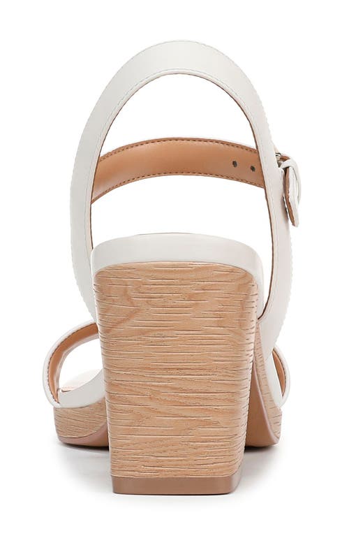 Naturalizer Women's Rose Block Heel Open Square Toe Platform Sandals In Warm White