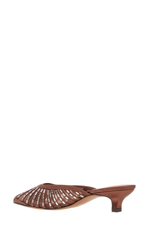 Linea Paolo Inka Pointed Toe Kitten Heel Mule In Brown