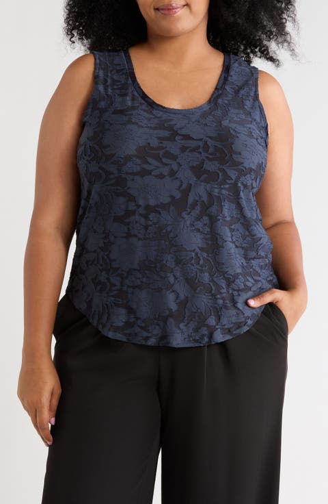 Floral Scoop Neck Tank Top