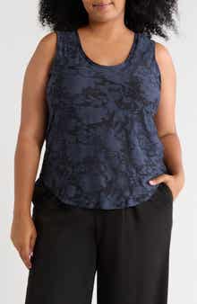 Floral Scoop Neck Tank Top