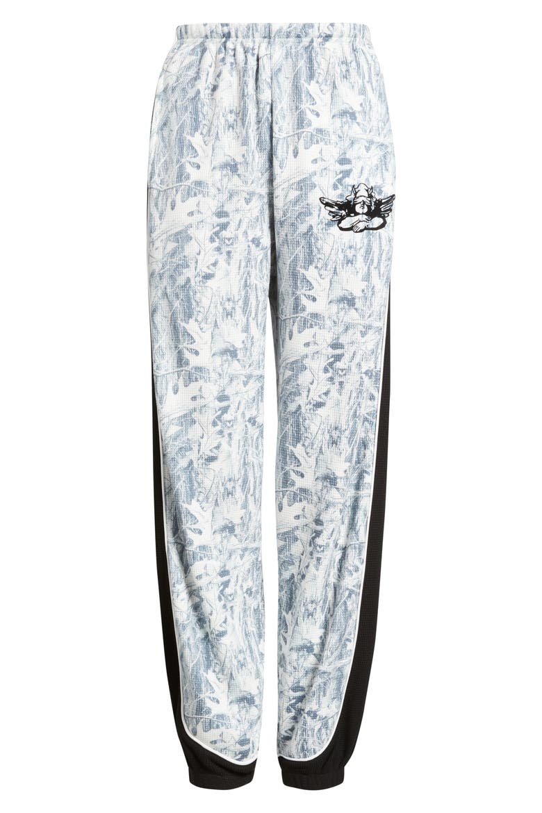 Snowed in Camo Thermal Sweatpants, Alternate, color, BLACK AND WHITE