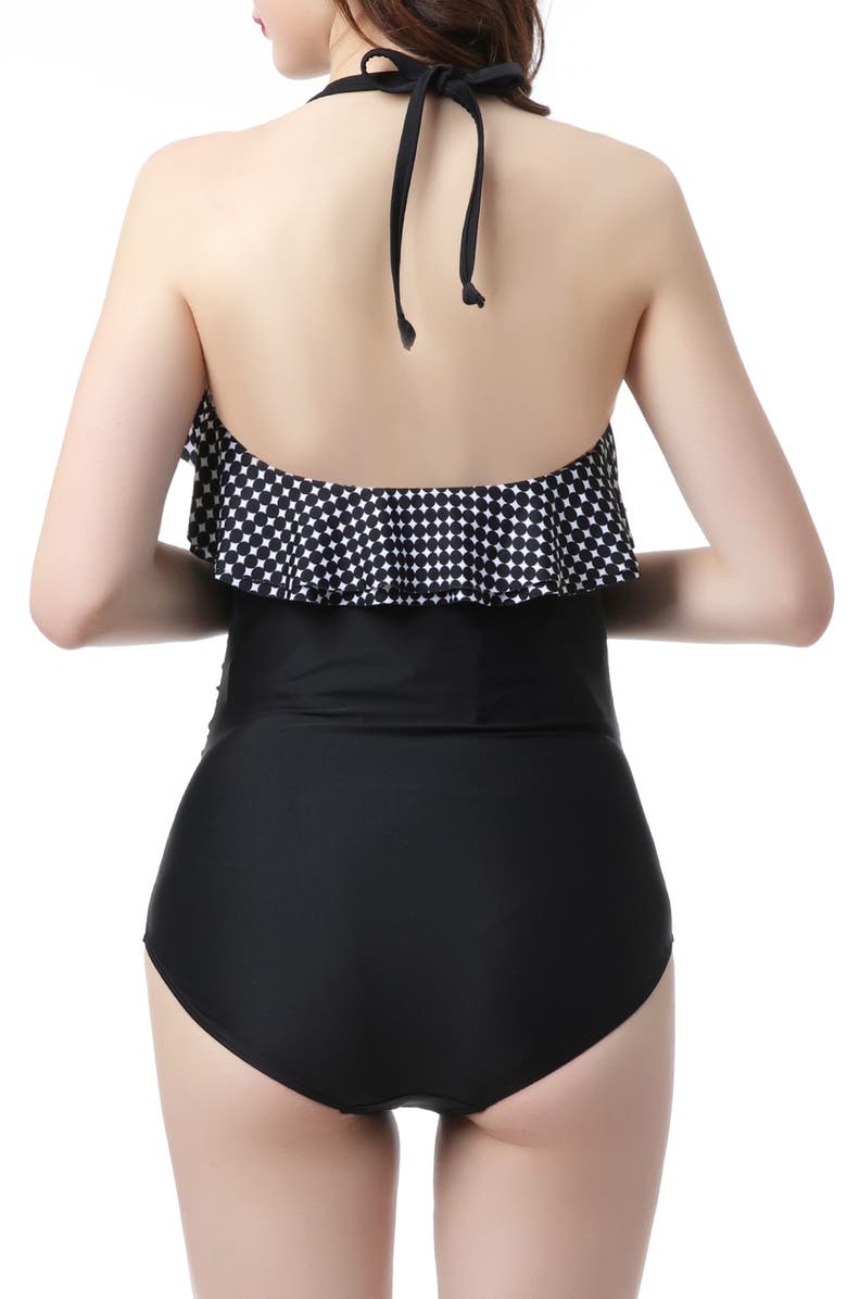 Kimi and Kai Baylee One-Piece Maternity Swimsuit, Alternate, color, Black