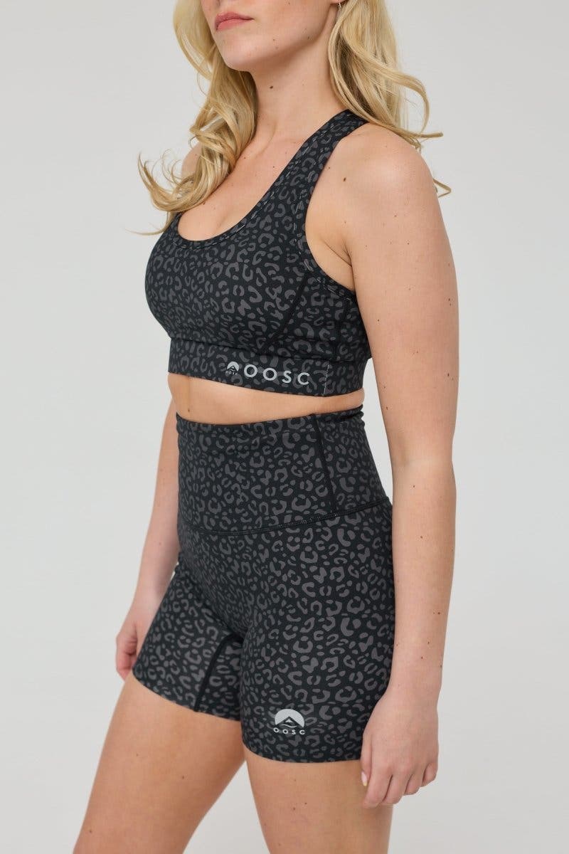 Infinite High Waisted Shorts - Black Leopard - image 2