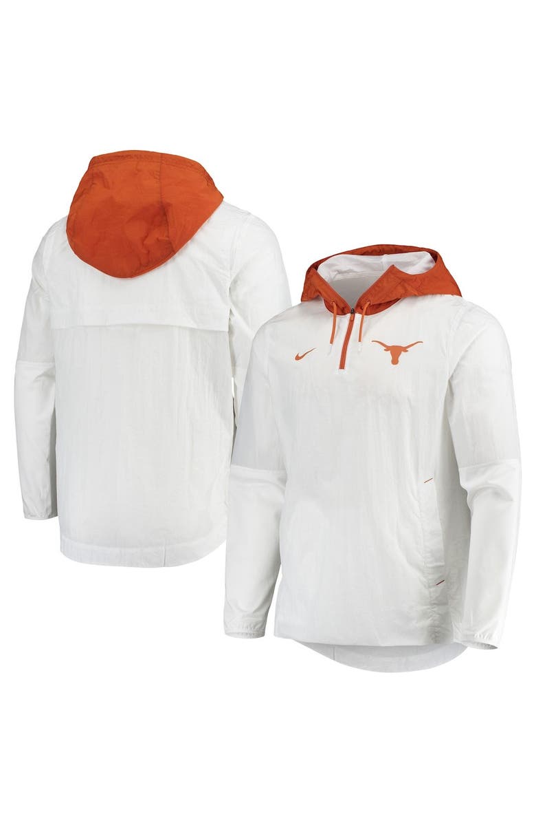 Nike Men's Nike White/Texas Orange Texas Longhorns Player Quarter-Zip Jacket, Main, color, 