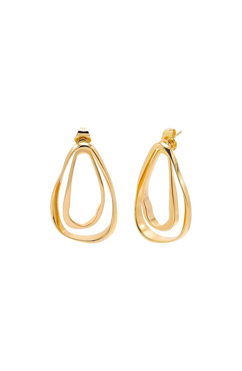 BY ADINA EDEN Solid Open Teardrop Drop Stud Earring, Main, color,