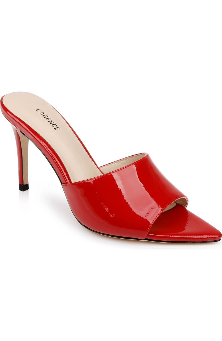 L'AGENCE Lolita VII Slide Sandal, Main, color, Red Patent