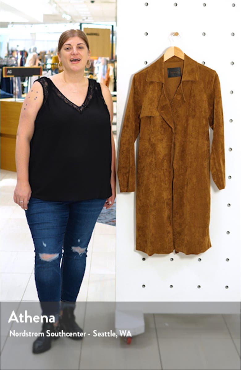 Faux Suede Trench Coat, sales video thumbnail