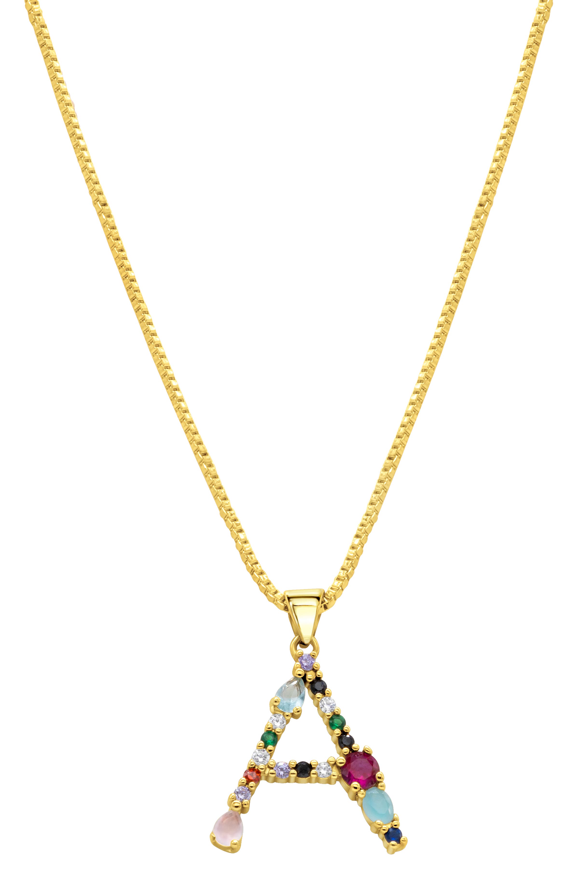 Adornia CZ Initial Pendant Necklace
